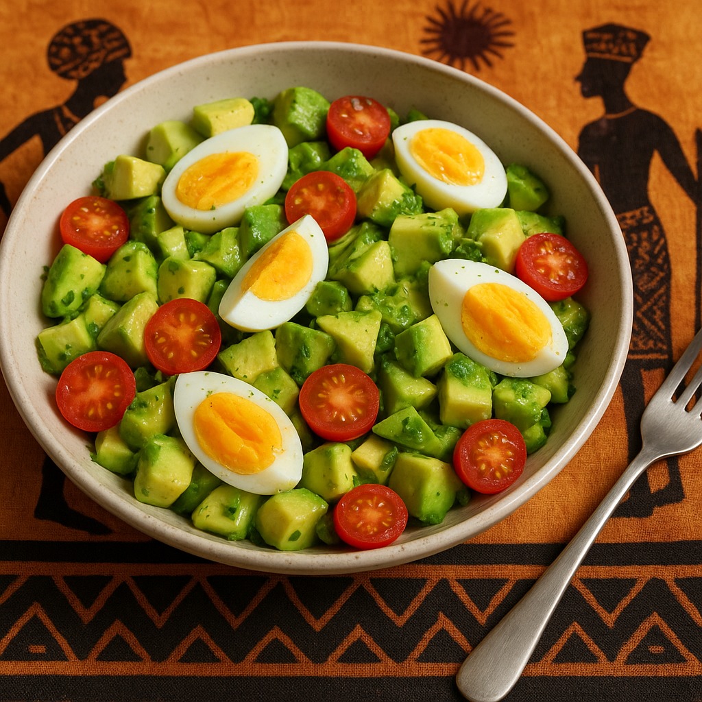 salade d’avocat aux œufs durs, fraîche et vitaminée